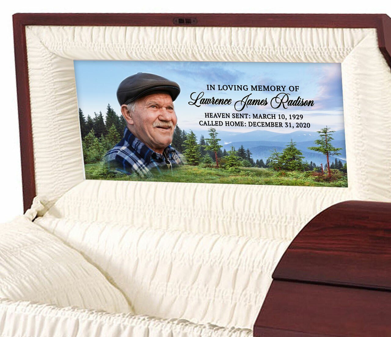 Overlook Custom Casket Panel Insert - The Funeral Program Site