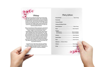 Pansy Online Funeral Program Template - The Funeral Program Site