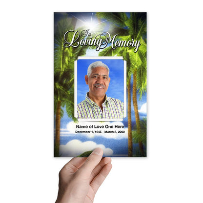 Paradise Funeral Program Template - The Funeral Program Site