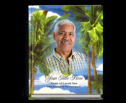 Paradise Perfect Bind Memorial Funeral Guest Book - The Funeral Program Site