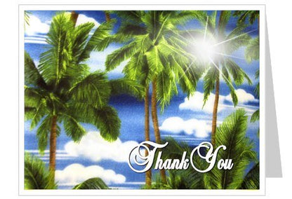 Paradise Thank You Card Template - The Funeral Program Site