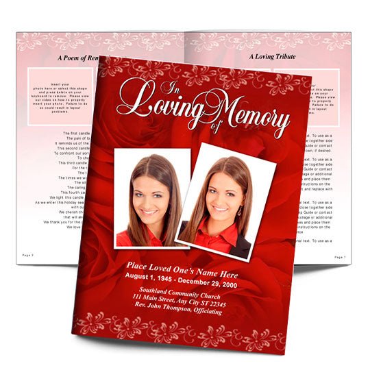 Passion Funeral Booklet Template - The Funeral Program Site