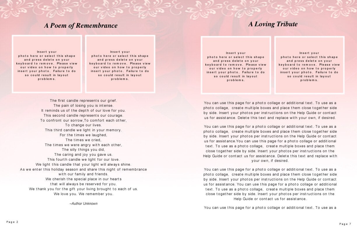 Passion Funeral Booklet Template - The Funeral Program Site