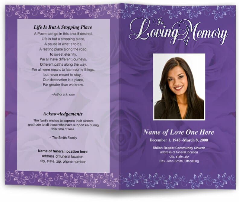 Passion Funeral Program Template - The Funeral Program Site