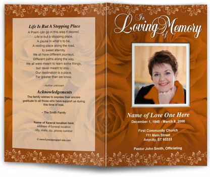 Passion Funeral Program Template - The Funeral Program Site