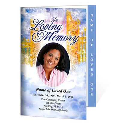 Pathway 4 - Sided Funeral Graduated Program Template - The Funeral Program Site