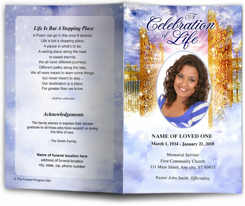 Pathway Funeral Program Template - The Funeral Program Site