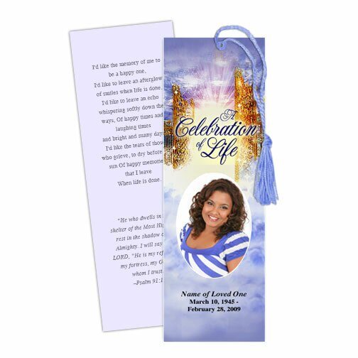 Pathway Memorial Bookmark Template - The Funeral Program Site