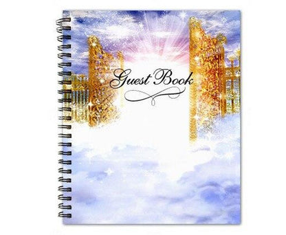 Pathway Spiral Wire Bind Funeral Guest Book - The Funeral Program Site