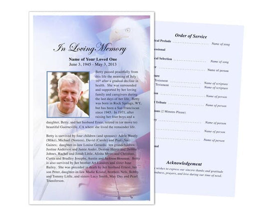 Patriot Funeral Flyer Template - The Funeral Program Site