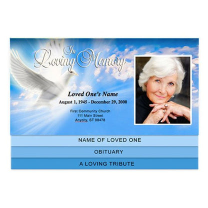 Peace 8 - Sided Graduated Bottom Fold Template - The Funeral Program Site