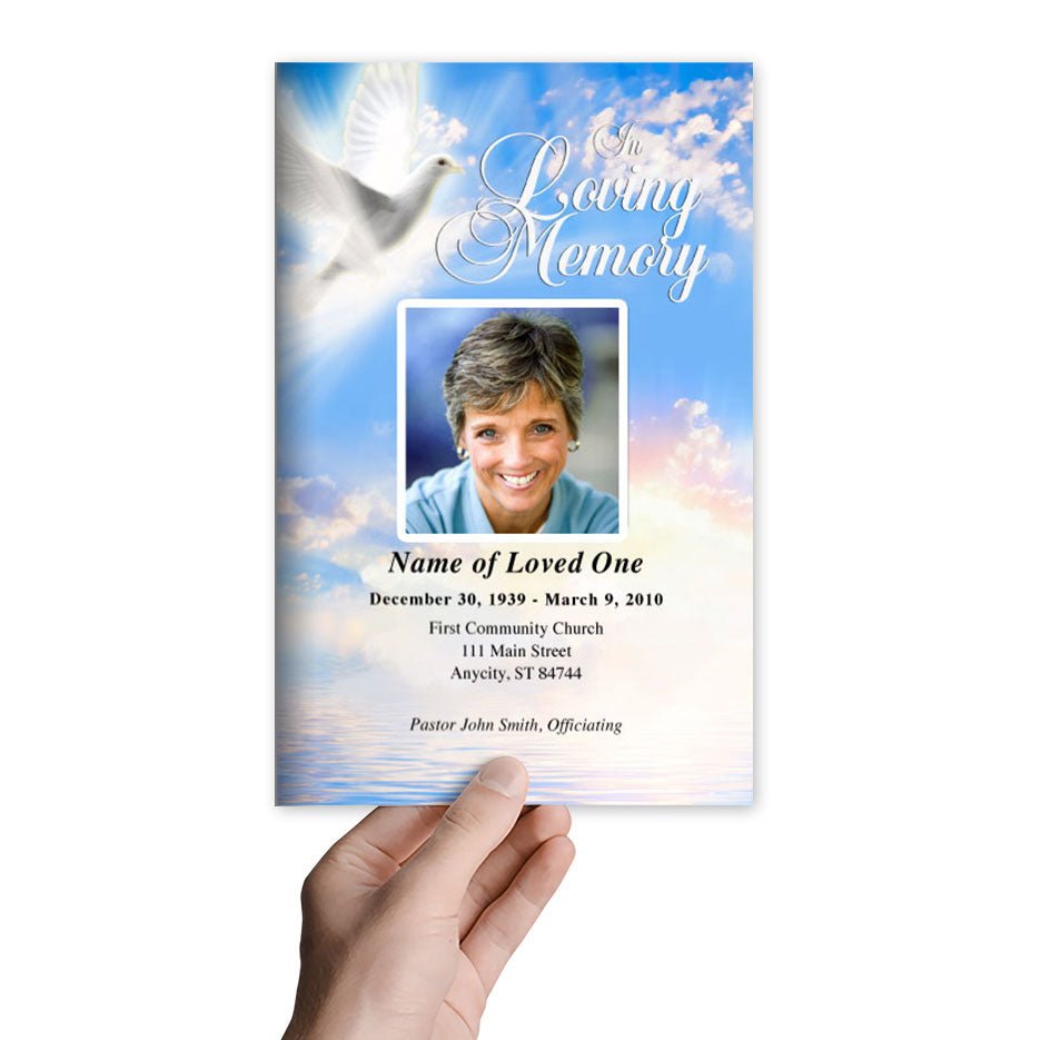 Peace Funeral Program Template - The Funeral Program Site