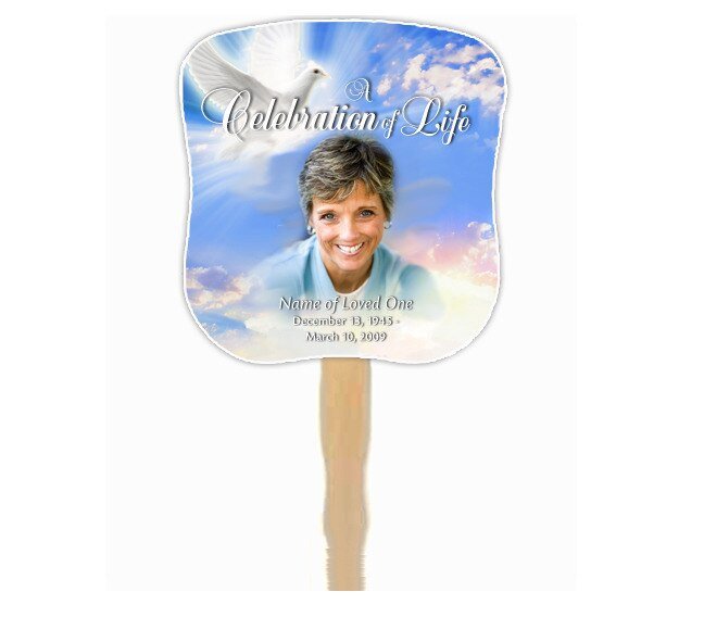 Peace Personalized Hour Glass Memorial Fan (Pack of 10) - The Funeral Program Site