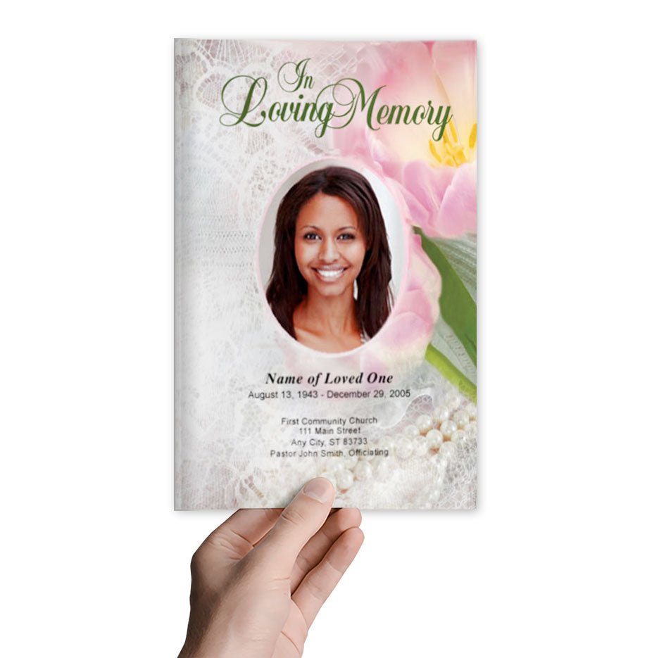 Pearls Funeral Program Template - The Funeral Program Site