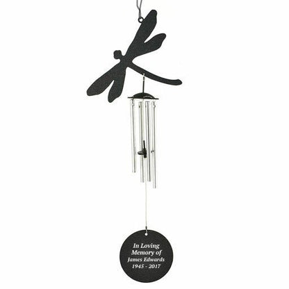 Personalized Dragonfly Silhouette In Loving Memory Memorial Wind Chime - The Funeral Program Site