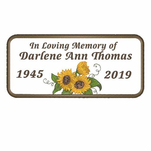 Personalized Embroidery Sunflower In Loving Memory Patch - The Funeral Program Site