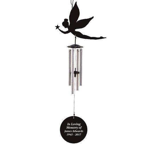 Personalized Fairy Silhouette In Loving Memory Memorial Wind Chime - The Funeral Program Site