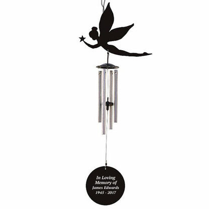 Personalized Fairy Silhouette In Loving Memory Memorial Wind Chime - The Funeral Program Site