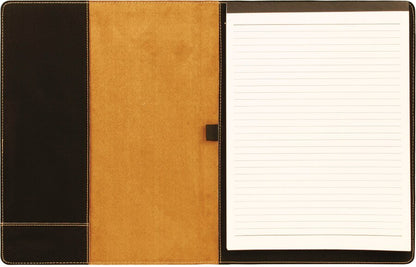 Personalized Funeral Home Leather Suede Portfolio With Notepad - The Funeral Program Site