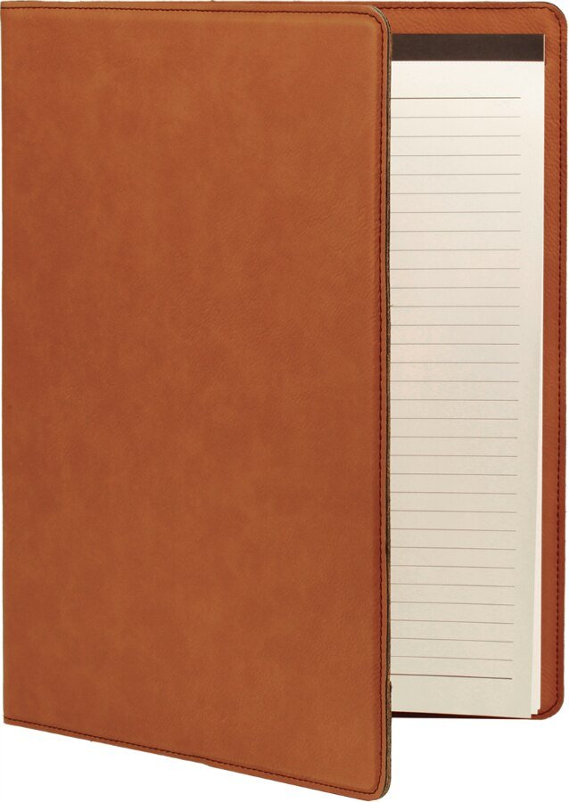 Personalized Funeral Home Leather Suede Portfolio With Notepad - The Funeral Program Site