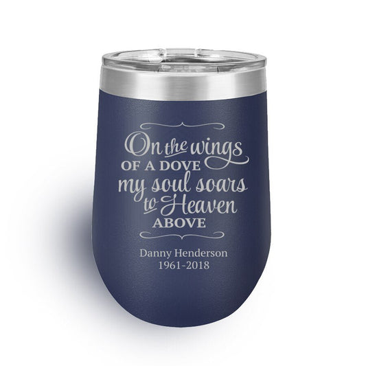 Personalized In Memory Double Stainless Steel Insulated Travel Mug - The Funeral Program Site