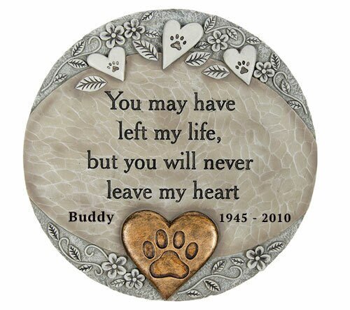 Personalized Left Me Memorial Garden Stepping Stone - The Funeral Program Site