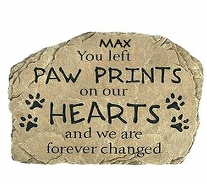 Personalized Paw Prints Memorial Garden Stepping Stone - The Funeral Program Site