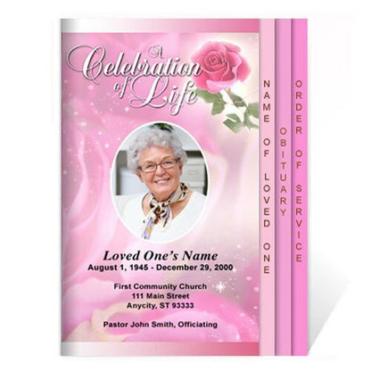 Petals 8 - Sided Funeral Graduated Program Template - The Funeral Program Site