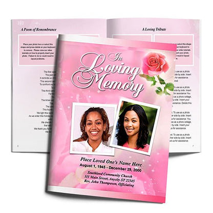 Petals Funeral Booklet Template - The Funeral Program Site