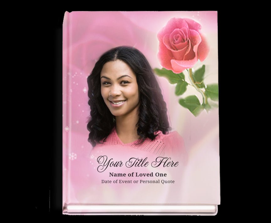 Petals Perfect Bind Funeral Guest Book 8x10 - The Funeral Program Site