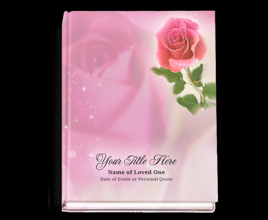 Petals Perfect Bind Funeral Guest Book 8x10 - The Funeral Program Site