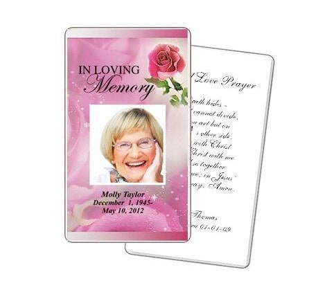 Petals Prayer Card Template - The Funeral Program Site