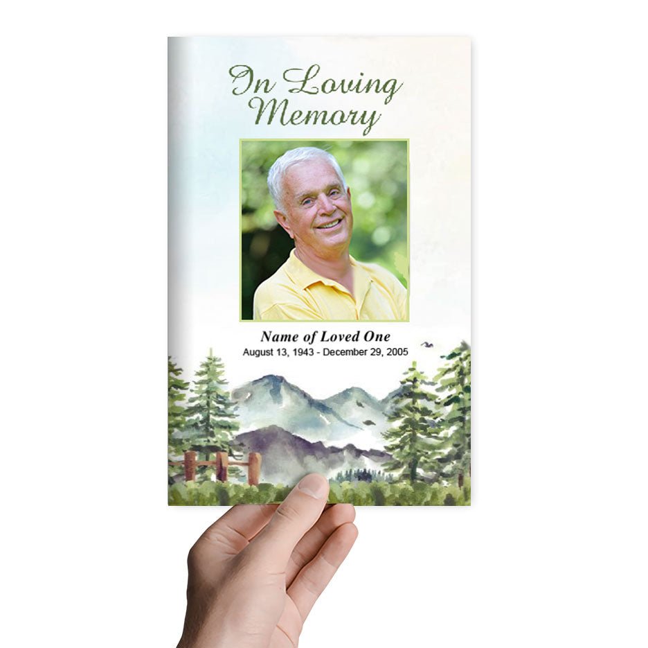 Pinetrees Online Funeral Program Template - The Funeral Program Site