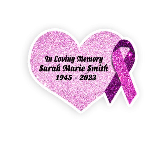 Pink Cancer Ribbon Heart Pin - Pack of 10 - The Funeral Program Site