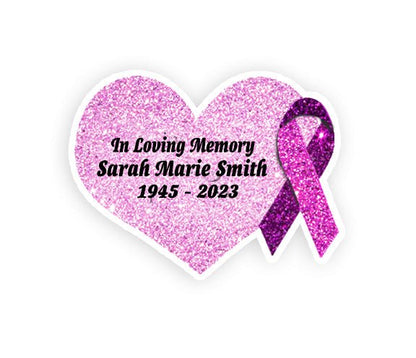 Pink Cancer Ribbon Heart Pin - Pack of 10 - The Funeral Program Site