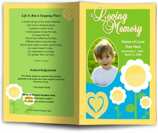 Playful Funeral Program Template - The Funeral Program Site