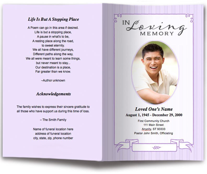 Posy Funeral Program Template - The Funeral Program Site