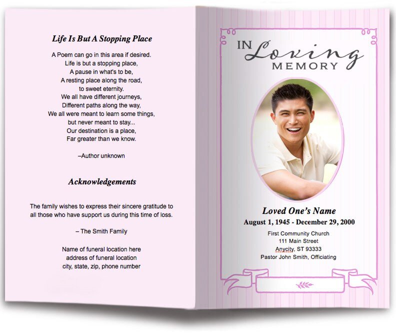 Posy Funeral Program Template - The Funeral Program Site