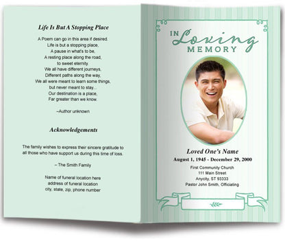 Posy Funeral Program Template - The Funeral Program Site