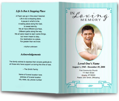 Posy Funeral Program Template - The Funeral Program Site