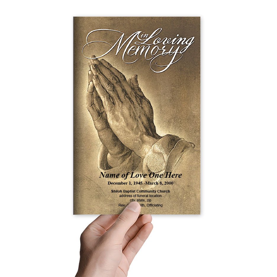 Prayer Funeral Program Template - The Funeral Program Site