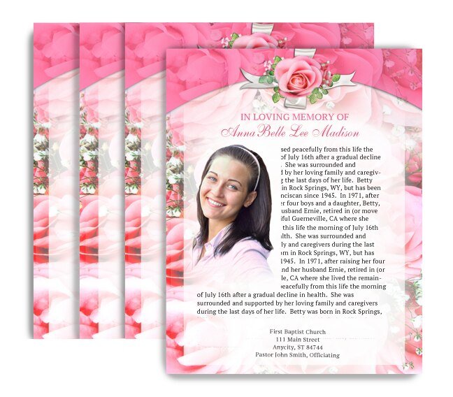 Precious Funeral Flyer Design & Print (Pack of 50) - The Funeral Program Site