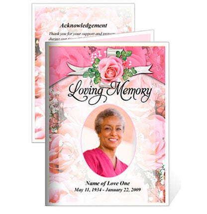 Precious Small Memorial Card Template - The Funeral Program Site