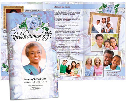 Precious Trifold Funeral Brochure Template - The Funeral Program Site