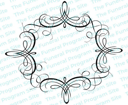 Prelude Elegant Vector Flourish Border - The Funeral Program Site