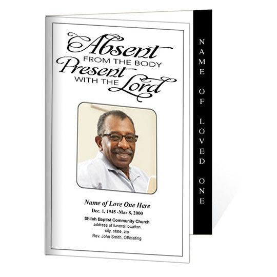 Present 4 - Sided Graduated Funeral Program Template - The Funeral Program Site