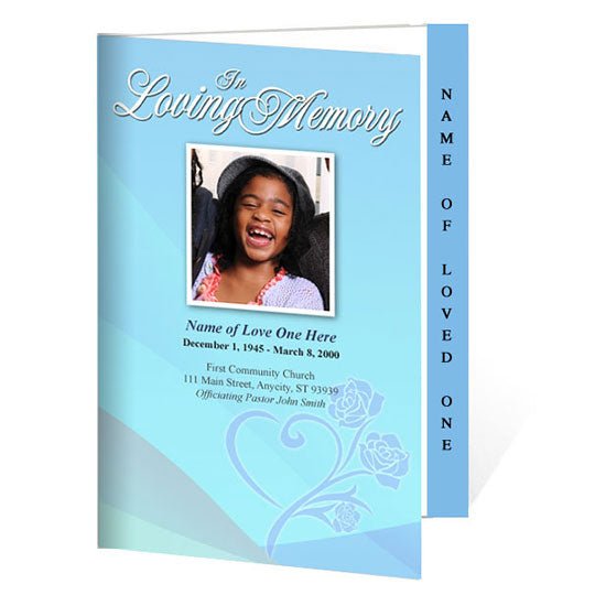 Princess 4 - Sided Graduated Funeral Program Template - The Funeral Program Site