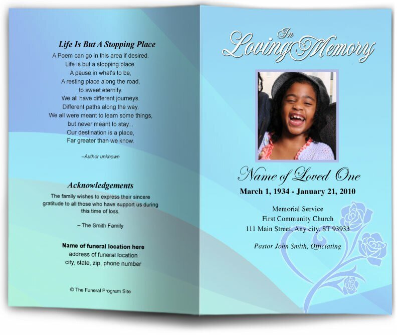 Princess Funeral Program Template - The Funeral Program Site