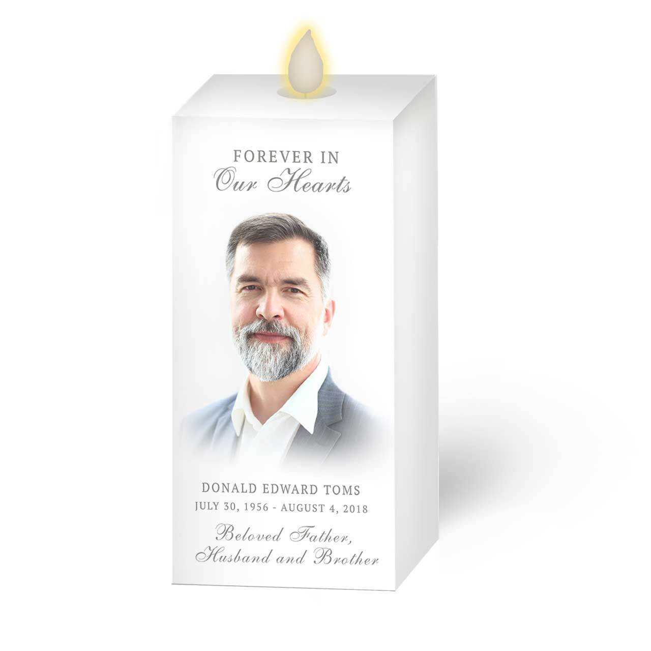 Principle Square Dancing Wick LED Memorial Candle - The Funeral Program Site