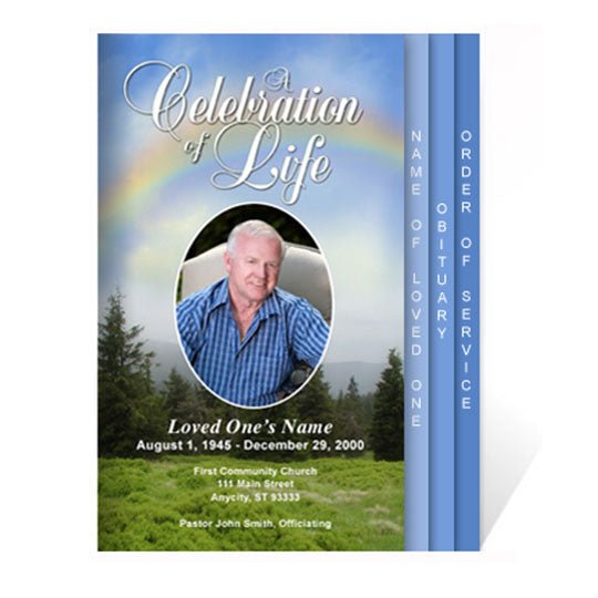 Promise 8 - Sided Funeral Graduated Program Template - The Funeral Program Site